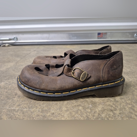 Dr. Martens Shoes - Dr. Martens Brown Leather Mary Jane Shoes